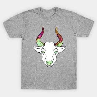 Trippy Psychedelic Ox Glitchcore Glitch Art T-Shirt